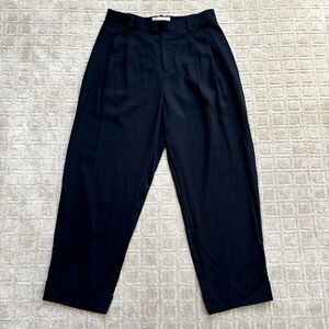 Everlane The Draper Tapered Crop Pant Women's Size 4 Black Tencel Lyocell Office